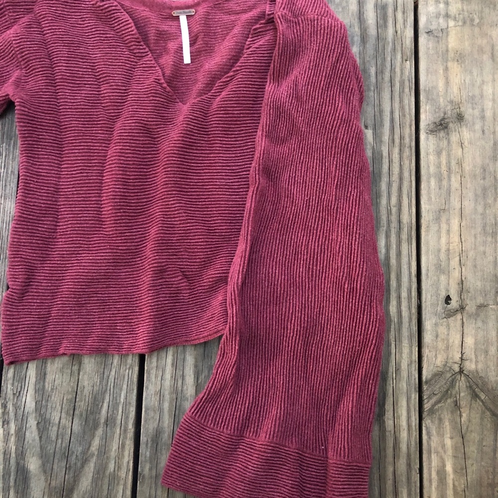 cropped FREE PEOPLE flare sweater!!